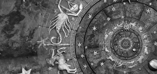 星体背景 有zodiac标志和符号狮子财富星星黑色癌症预言宇宙八字数字插图图片