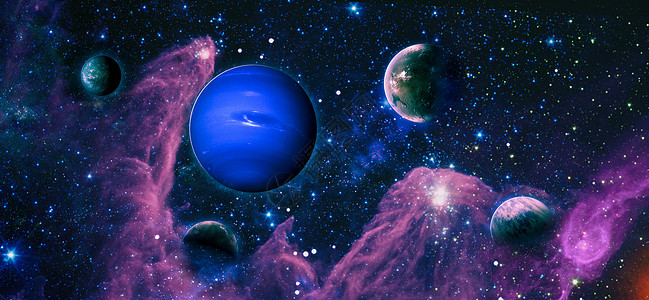 宇宙概念背景 宇宙中无限星域空间的一小部分 美国国家航空航天局提供的这张图片的元素天空场地星际小说轨道星座科学行星天文学蓝色图片