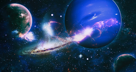 与星尘和银河的五颜六色的宇宙 神奇的彩色星系 无限宇宙和繁星之夜 美国航空航天局提供的这张图片的元素火花科学乳白色气氛银河系天文图片