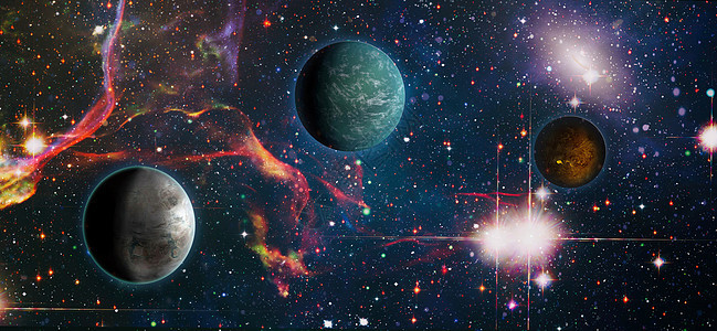 宇宙概念背景 宇宙中无限星域空间的一小部分 美国国家航空航天局提供的这张图片的元素乳白色星云小说辉光星际蓝色星星望远镜天文学轨道图片
