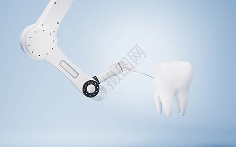 有白色背景的机械臂 3D铸造牙科智力渲染机器人机械机器自动化技术自动机超声波图片
