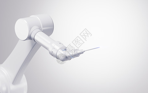 有白色背景的机械臂 3D铸造工厂自动化人工智能发明制造业机械手臂工程自动机生产图片