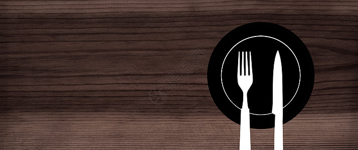白石叉刀用具厨师桌子餐具厨房菜单乡村木头配件网站图片