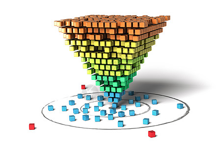 营销漏斗 获取潜在客户并将其转化为客户图片