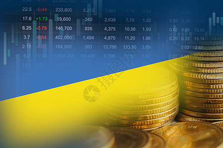 乌克兰在股市融资 经济趋势图表数字技术方面挂旗速度价格数据风险旗帜展示交换销售危机银行业图片