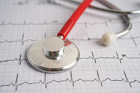 心电图ECG 心脏波 心脏病发作 心血管检查报告生活工具打印医生测试脉冲专家药品心脏病学预防图片