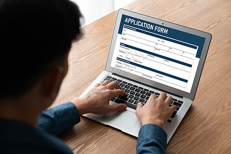 微调注册在线申请表表格网络就业大学男人监视器工作招聘顾客职场笔记本图片