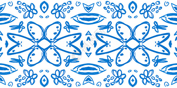 Majolica装饰品 无缝塔拉维拉设计 抽象的波尔古陶瓷地面纺织品艺术织物脚凳陶器几何学马赛克水彩插图图片
