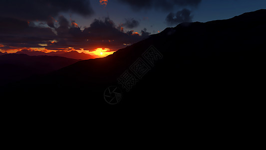 日出和日落时去山上旅行 山地旅游图片