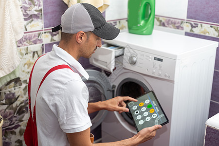 用智能电话程序来控制洗衣机的安装图片