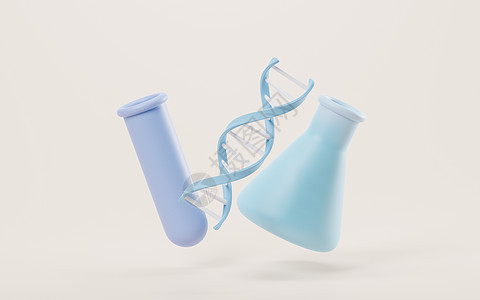 DNA和化学设备 3D投影插图克隆科学测试遗传生物学实验室治疗化学品基因图片