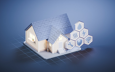 财产和地产管理概念 第3段建筑维修工程气体自动化安全房地产渲染住宅合同图片
