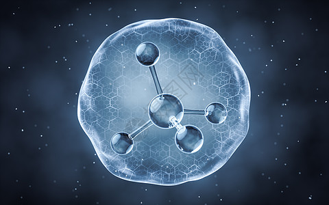 体内有分子的有机球 3D进化技术公式原子化学微生物学蓝色护理药品工程宏观图片