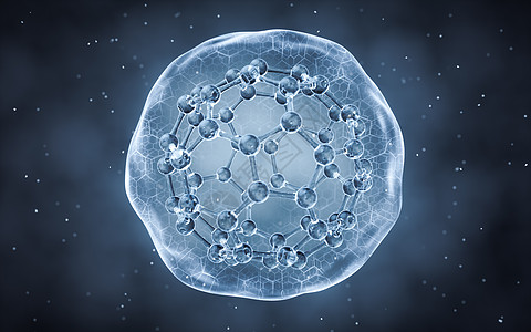 体内有分子的有机球 3D进化化学品化学治疗宏观皮肤气泡公式原子微生物学护理图片