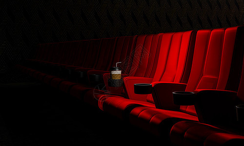 红天鹅绒座位列 在电影院观看电影 并复制空间横幅背景 娱乐和戏剧概念 3D 插图扶手椅会议展示歌剧富豪屏幕椅子贵宾奢华大厅背景图片