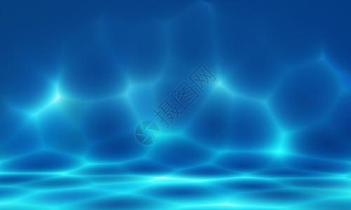 深海蓝海 有波纹阴影阳光背景 自然和海景海洋概念 3D 插图图片