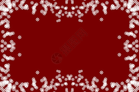 冬季圣诞节红色背景 带白雪花图片