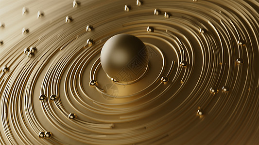 3d 使圆形线中Curly 金色抽象 与模糊的bokoh背景上的颗粒一起艺术粒子框架圆圈奢华墙纸螺旋环形运动金子图片