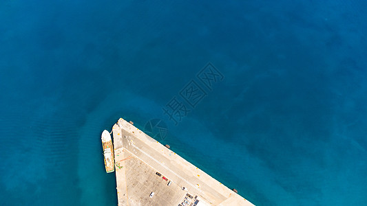 希腊克里特州阿吉奥斯尼古拉斯码头假期游艇海岸线漂浮海洋海景蓝色钓鱼天线旅游图片