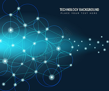 现代抽象网络科学连接技术线点和图形设计 在高科技未来蓝色背景网络上多边形商业活力工程圆圈插图数据电路互联网创造力图片