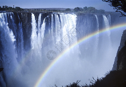 非洲 胜利倒塌荒野彩虹瀑布旅行环境天空旅游场景蓝色公园图片