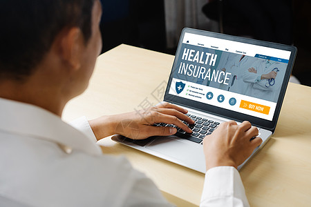 健康保险网站现代注册系统屏幕药品职场人士办公室家庭商务疾病保险健康图片