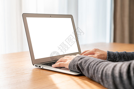 用于设计模拟的现代计算机上的白色空白屏幕Name   info whatsthis电脑人士展示桌子男人药片框架职场小样反应图片