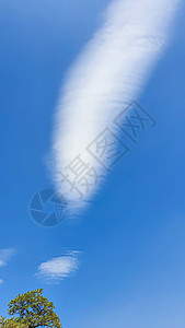 蓝色天空中的云以感叹标记的形式呈现 夏天的天气羽毛燕子维生素飓风太阳自由体积奉献翅膀气候图片