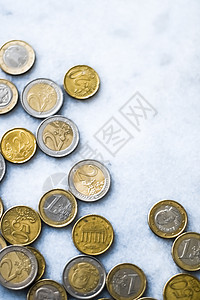 欧元硬币 欧洲联盟货币储蓄商业价格经济银行贷款支付假期首都金融图片