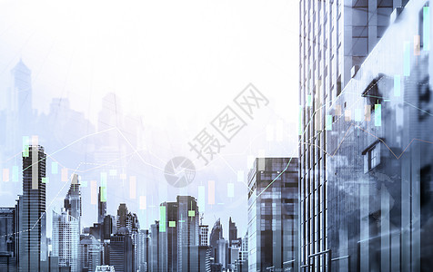 作为商业概念背景的金融图表和现代城市风景 171世界市场货币投资生长利润软件技术人士办公室图片