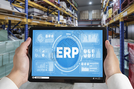 适用于现代企业的 ERP 企业资源规划软件管理屏幕数据仓库小样出口后勤小时制造业金融背景