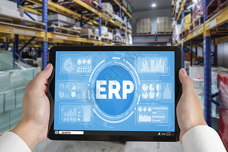 适用于现代企业的 ERP 企业资源规划软件管理屏幕数据仓库小样出口后勤小时制造业金融图片