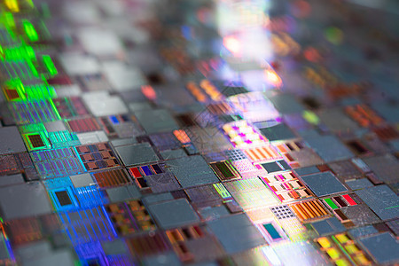 用于制造集成电路半导体的硅微粒母板技术晶圆微电路电脑生产发明电路工程反射图片