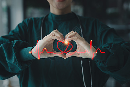 在私人诊所内持有红心病的心脏病学家 对心脏概念进行医学技术诊断分析保健脉冲攻击护士疾病保险手术专家从业者考试图片