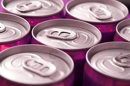 铝罐焦点苏打紫色标签金属选择性流行音乐活力图片