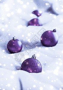 紫罗兰圣诞胸罩 上面有雪亮的毛皮 奢华冬季假日设计背景新年礼物明信片辉光装饰紫色雪花季节派对卡片图片