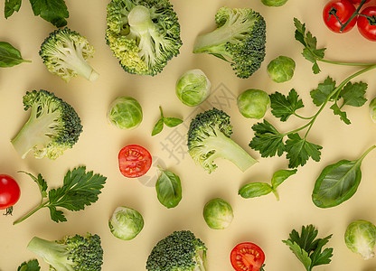 西兰花元素丰富多彩的蔬菜概念养分红色沙拉叶子打印饮食天线黄瓜墙纸健康背景