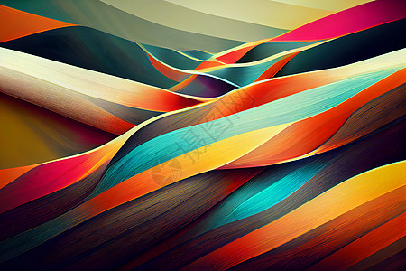 抽象平板多彩条纹的几何背景 神经网络生成的艺术片断作品坡度文字绘画丝带墙纸海浪图片创造力图片