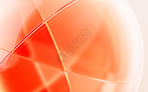 有梯度颜色的透明玻璃 3D翻譯折射光谱渲染几何几何学光泽度橙子乐趣曲线弯曲图片