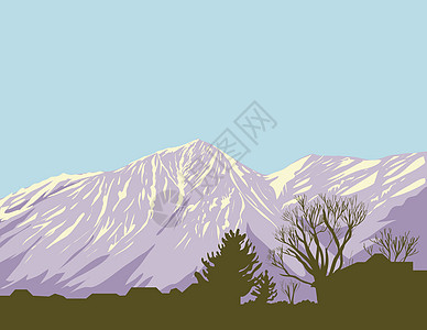 Tahoe湖南招贴画地标管理打印插图工程山脉项目娱乐国家休闲图片