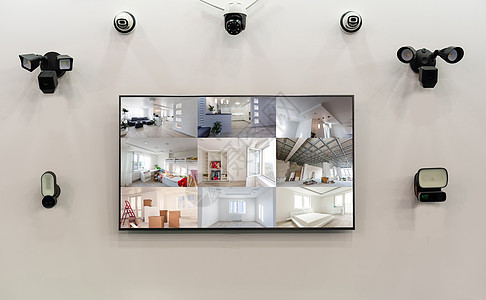 平板电脑 公寓内安装的ctv摄像机图像图片