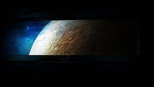 太空船对月亮的观察星系月球卫星星云轨道宇宙飞船重力地形月光图片