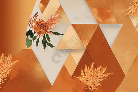 Caramel 棕色玫瑰 橙黄色烧焦的白 蜜蜂幼鱼秋天设计框架图片