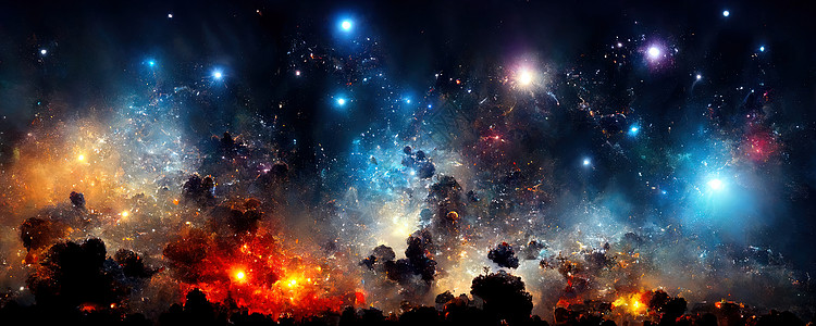 黑色背景行星和星云的空间全景 黑底星云星座天文学星星科学地球月亮天空星系星际辉光图片