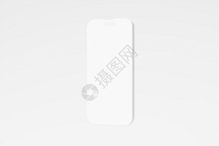 phonePhone 143D 渲染白色空白样机推介会反应展示黏土网站框架嘲笑电话专业人士营销背景
