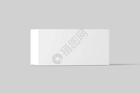 宽矩形盒白白3D条贮存礼物3d盒子插图样机推介会店铺推广商品图片