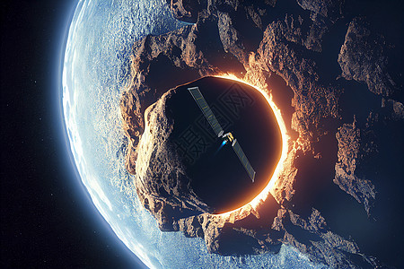 DART 小行星防御测试任务 由美国航天局提供的图像元件3D投影石头宇宙灾难世界科学危险轨道流星天文学末日图片