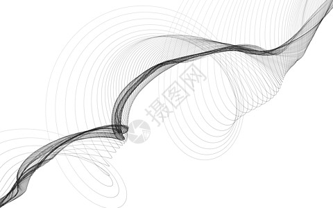 白色背景上带有单色波浪线的抽象背景墙纸小册子创造力活力智力数据运动坡度波浪状黑色图片