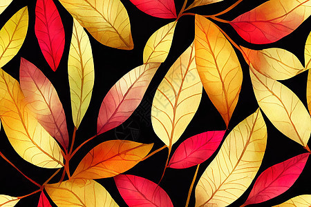 水彩色无缝的图案 有罗兰浆果 花朵和叶子红色乡村植物打印插图森林纺织品植物群荒野艺术图片