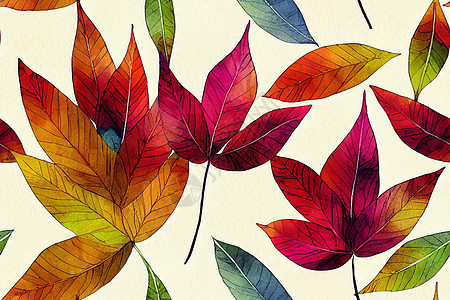 Autumn 无缝图案 瓦布纸 包装纸 印刷品图片